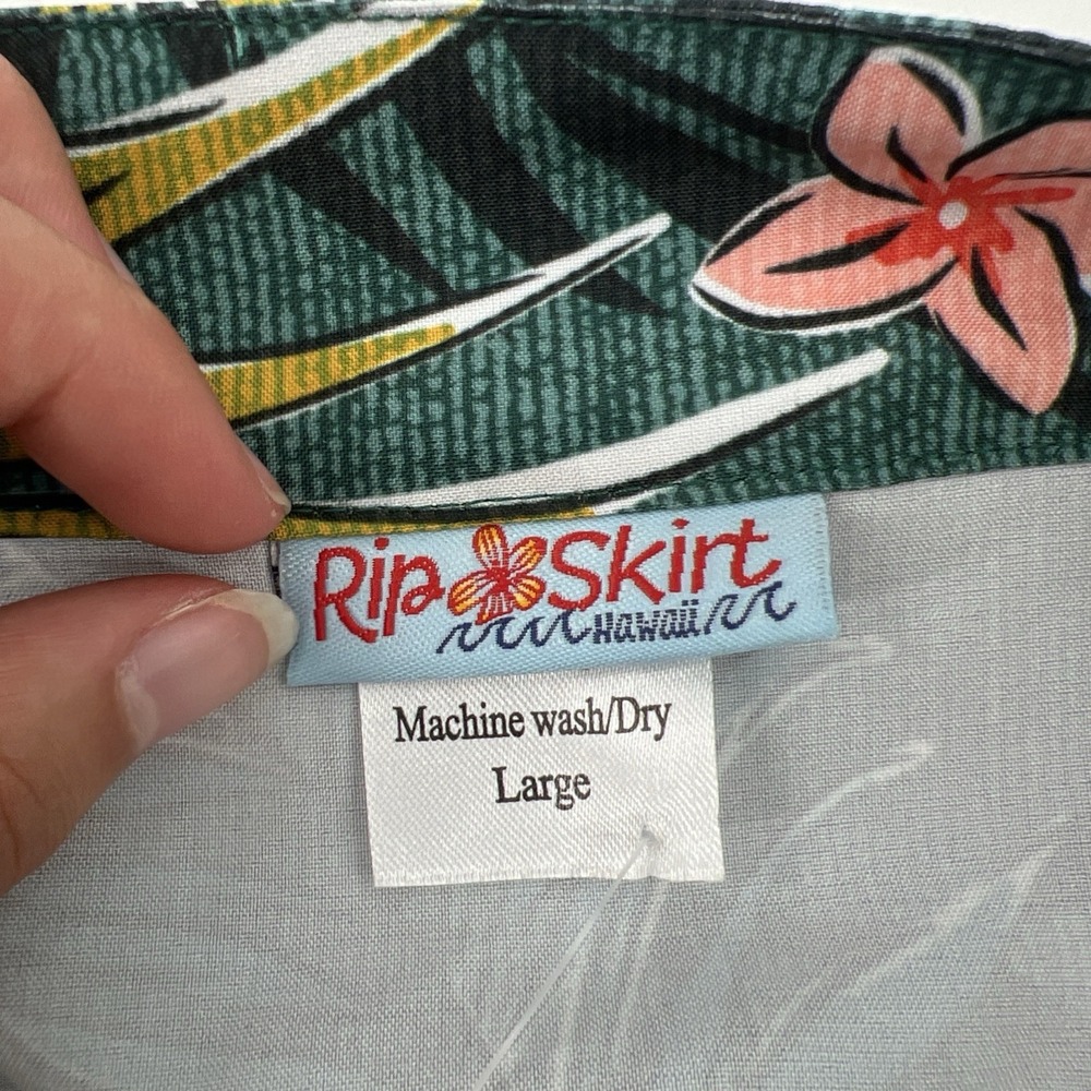 RipSkirt Hawaii Skirt Women Sz L Floral Wrap Quick Dry Resort Beach Swimwear - Picture 8 of 11